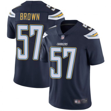 Los Angeles Chargers NFL Football Jatavis Brown Navy Blue Jersey Men Limited  #57 Home Vapor Untouchable